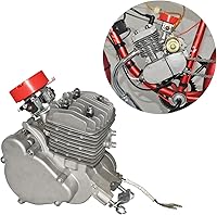 Vista 5 de Kit de motor de bicicleta de 80 cc mejorado, kit de motor de bicicleta de 2 tiempos con computadora digital con cable, kit de motor de gasolina