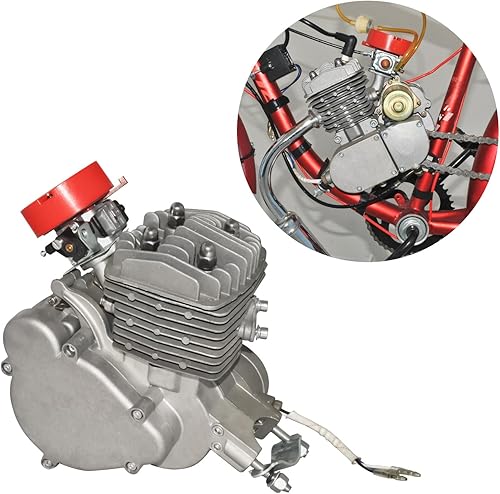 Miniatura 5 de Kit de motor de bicicleta de 80 cc mejorado, kit de motor de bicicleta de 2 tiempos con computadora digital con cable, kit de motor de gasolina con