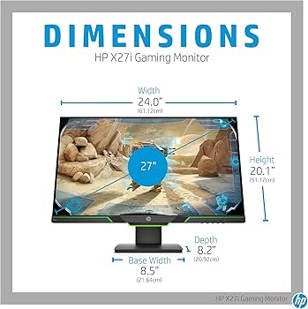HP X27i 2K 144 Hz IPS 27 Inch Gaming Monitor (2560 x 1440) AMD