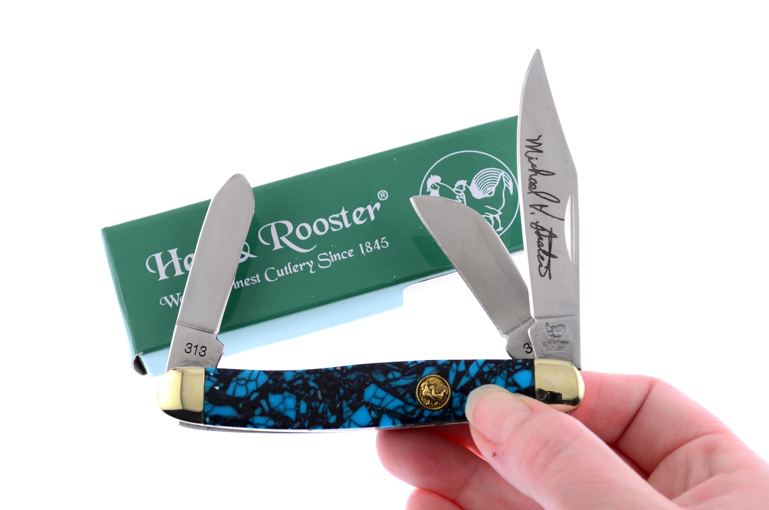 Amazon.com: Hen & Rooster Pocket Knife 313-MP/TURC Stockman with a