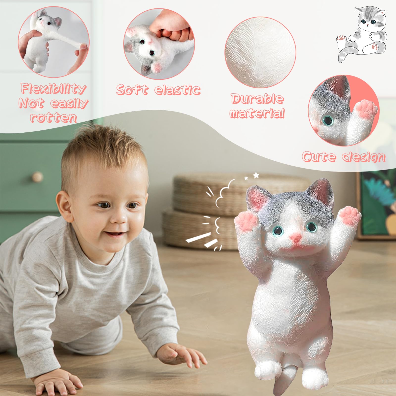 Squishy Patte De Chat, 2 PCS Squishy Fidget Toys, Jouet Silicone