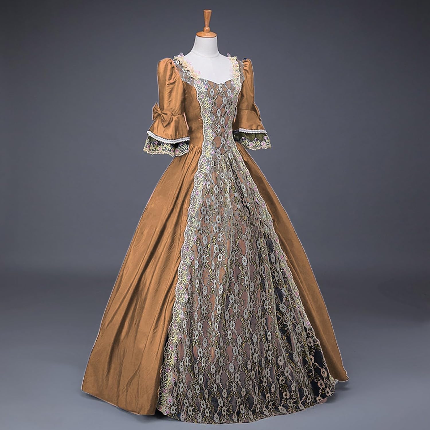 XUNRYAN Halloween Costumes Women Renaissance Dress 18th Century Victorian Ball Gown Mediveal Rococo Princess Queen Outfit