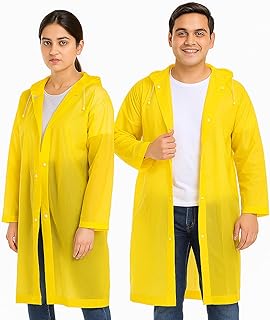 بدلة واقية من المطر مقاومة للماء مصنوعة من مادة ايفا معطف مطر بغطاء للرأس مناسب للاستخدام الخارجي للرجال والنساء والأولاد والبنات من هاسر