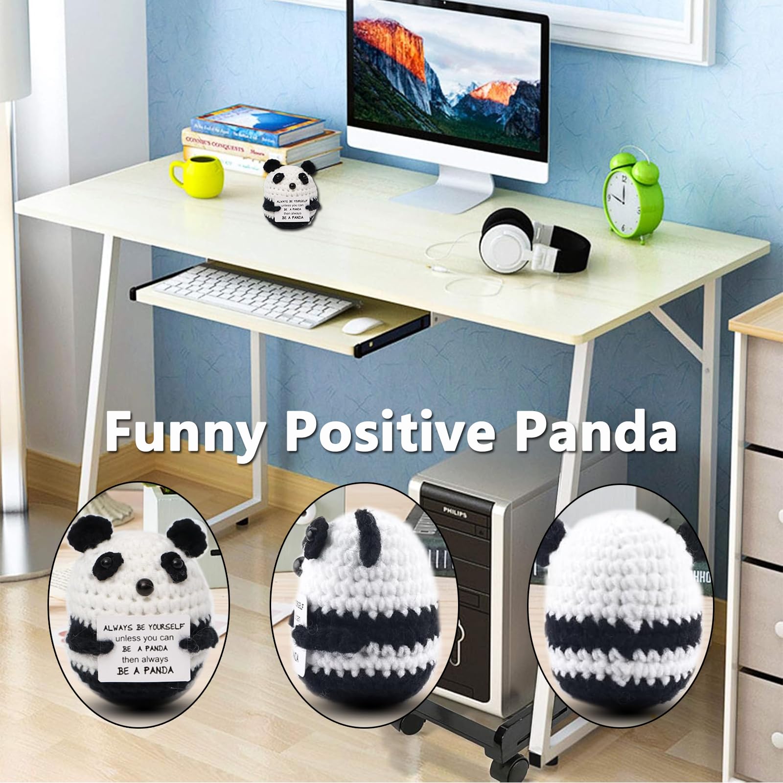 JBL JDWD 2 Pcs Positive Affirmation Gifts, Easy to Carry, Suitable for Encouragement Gifts to Friends and Relatives (1 Panda) - Image 3