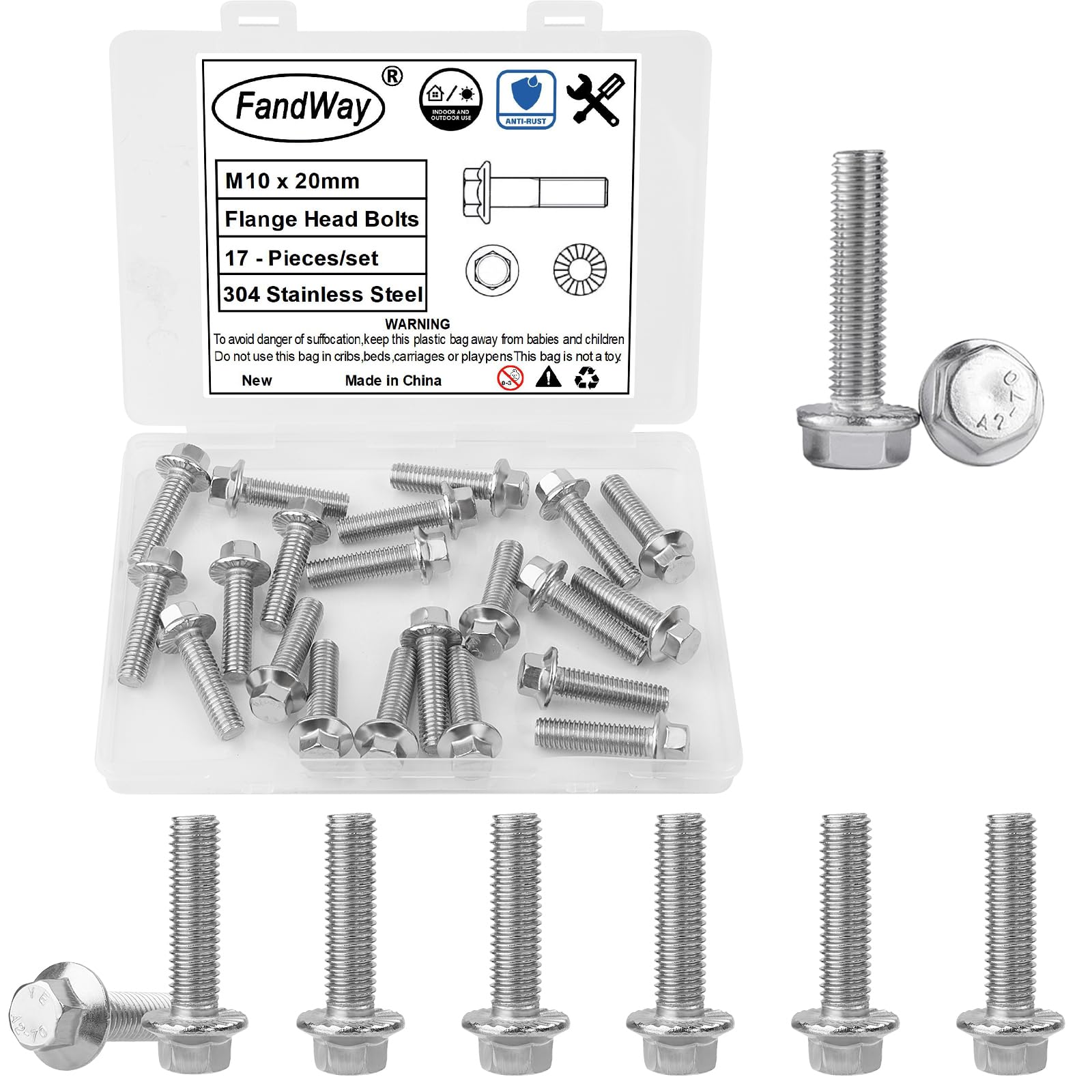 FandWay M5 Schrauben Set,299 Stück Linsenkopf Schrauben mit