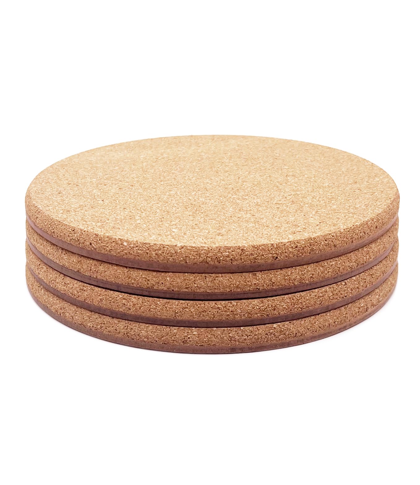 KITLAB Cork Plant Coasters, Double Layers Hard Cork, 6 Inch, 4 Pcs
