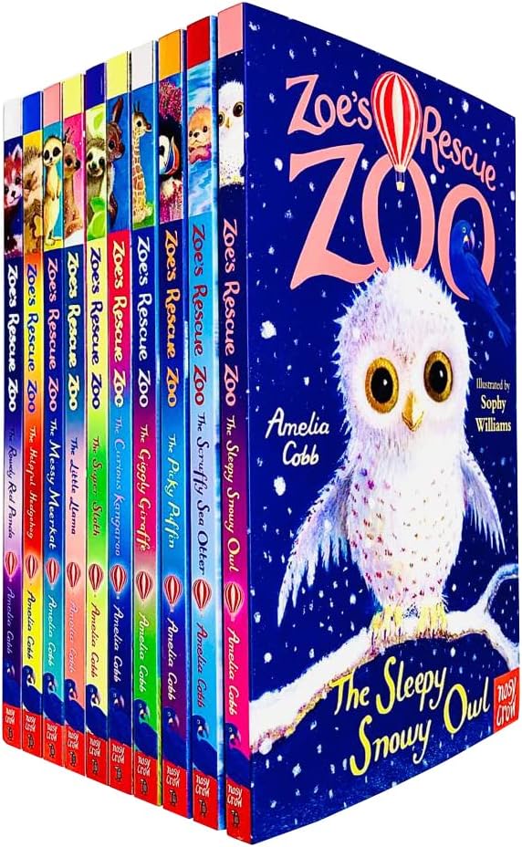 Zoe's Rescue Zoo Books 11 - 20 Collection Set by Amelia Cobb (SleepySnowy Owl, Scruffy Sea Otter, Picky Puffin, Giggly Giraffe, Curious Kangaroo, Super Sloth, Little Llama & MORE!)