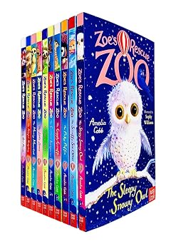 Zoes Rescue Zoo Books 11 - 20 Collection Set by Amelia Cobb SleepySnowy Owl, Scruffy Sea Otter, Picky Puffin, Giggly Giraffe, Curious Kangaroo, Super Sloth, Little Llama & MORE!