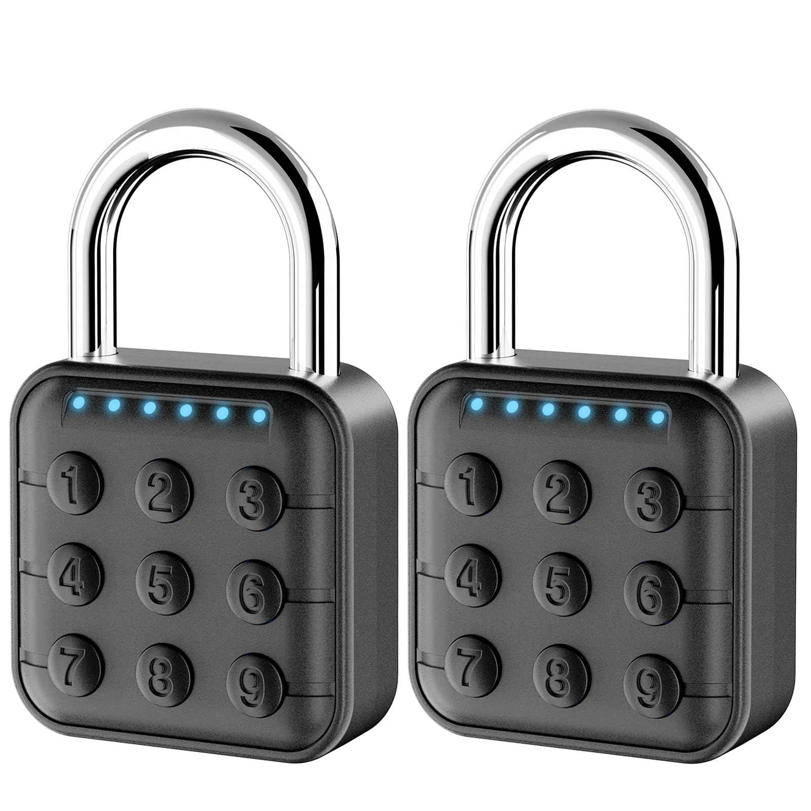 Zahlenschloss, Zahlenschloss für Spind, Schließfach & Gym Locker Lock – Hohe Sicherheit, einfach zu bedienen für Fitnessstudio, Schule, Reisen, Outdoor (Schwarz, 2 Stück)