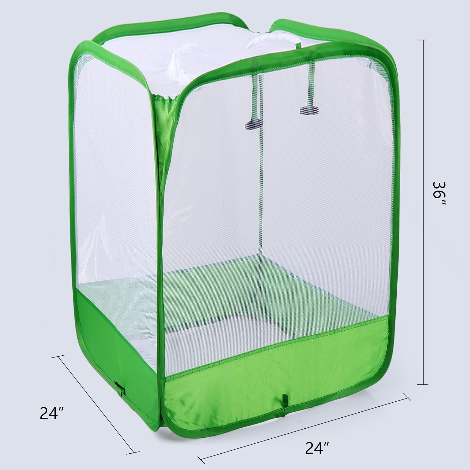 36" Outdoor Mesh Plant Enclosure, Plant Cover for Pests, Bird and Pest Protection Guard for Fruit, Vegetables, Flowers and Herbs Pop-Up Cage 24 x 24 x 36 Inches Without Bottom