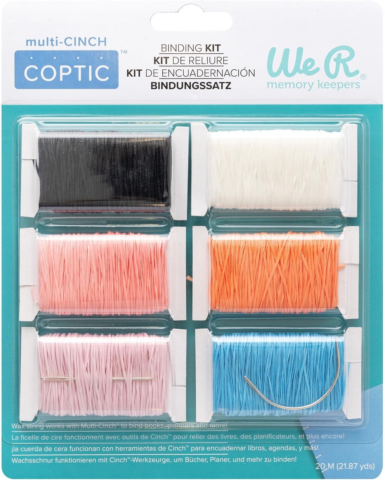 We R Cinch Coptic Binding Kit 6/Pkg-Thread & Needles
