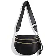 Fozehlad Lightweight Nylon Bum Bag for Women, Waterproof Crossbody Belt Bag with Adjustable Strap, Trendy Fanny Pack for Travel