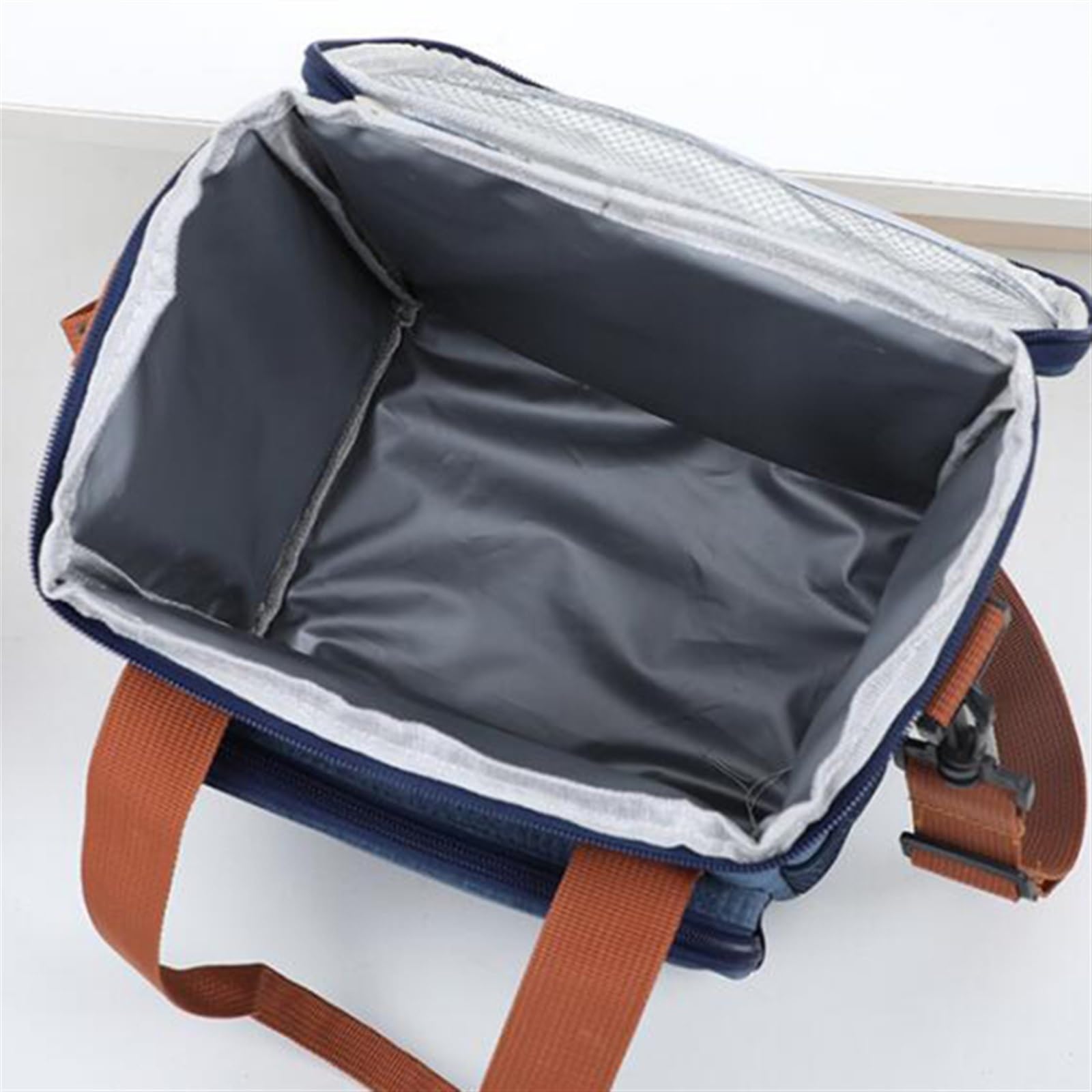 Borsa termica per il pranzo, a doppio strato, ad alta capacità, per picnic, bento box, pasto