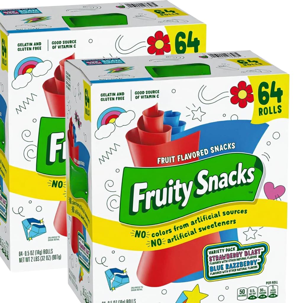 Assorted Fruit Flavored Snacks Variety Pack, 0.5 oz., 64 pk (1 Pack)
