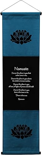 Miniatura 9 de G6 Collection Decoración inspiradora de pared con texto en inglés "Namaste", con cita inspiradora para colgar en la pared, mensaje motivacional de