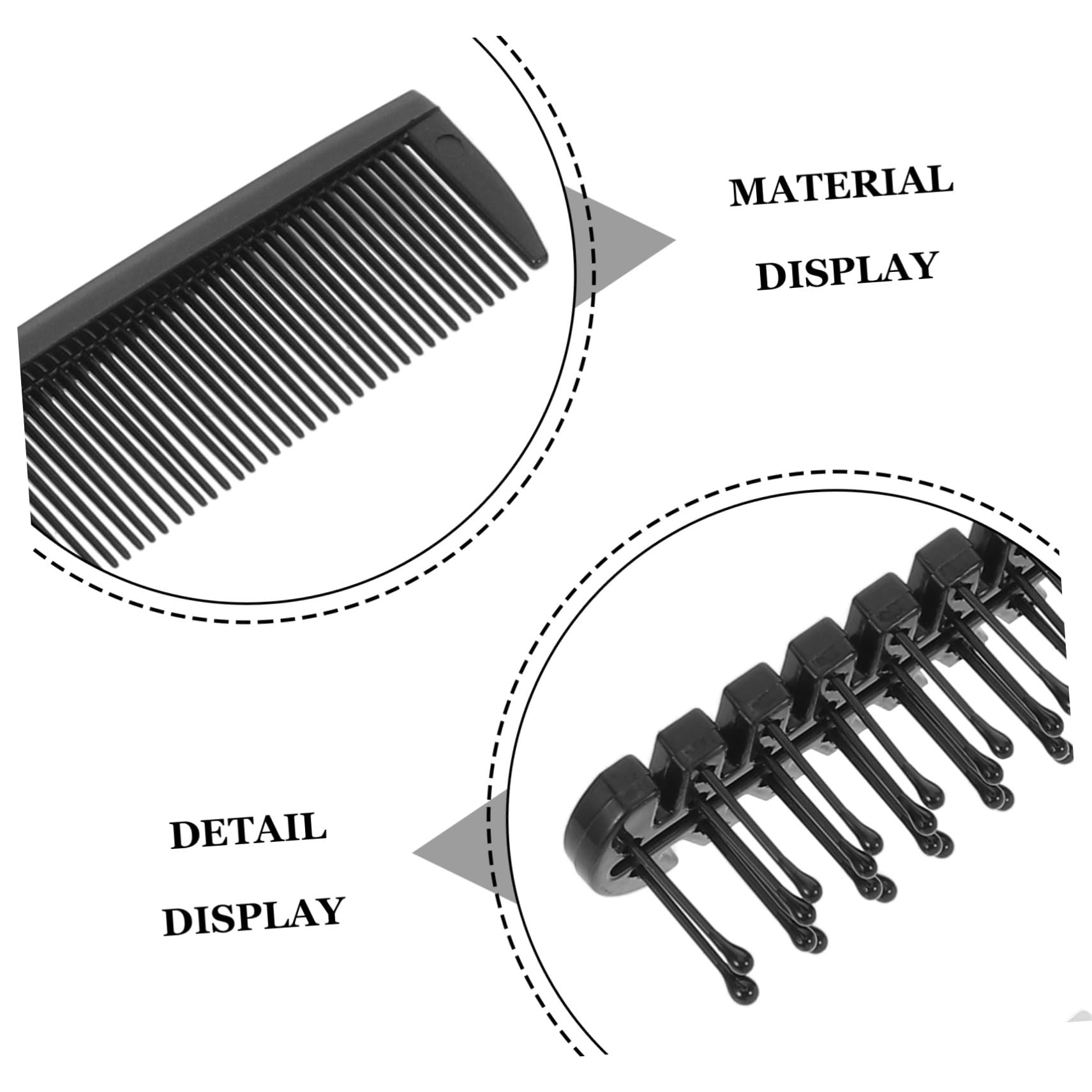 COLLBATH Peigne à Cheveux Pliable et Portable en Plastique Antistatique, Denture Large pour Retouches Rapides, Lot de 30 Pièces, pour Événements et Travail