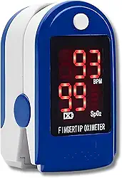 Oxímetro Digital Medidor Pulsação e Saturação de Oxigênio no Sangue Pulso Pilha Portátil