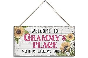 Vintage Welcome to Grammy's Place Rustic Plaque