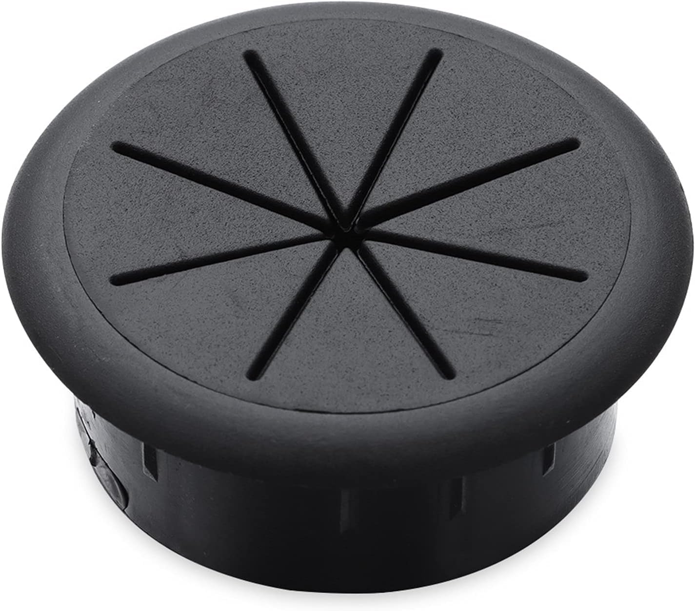 Pasacables de escritorio, pasacables, Organizador de cables escritorio 50/60 mm con tapa for orificios y ojales for(Black,60mm)