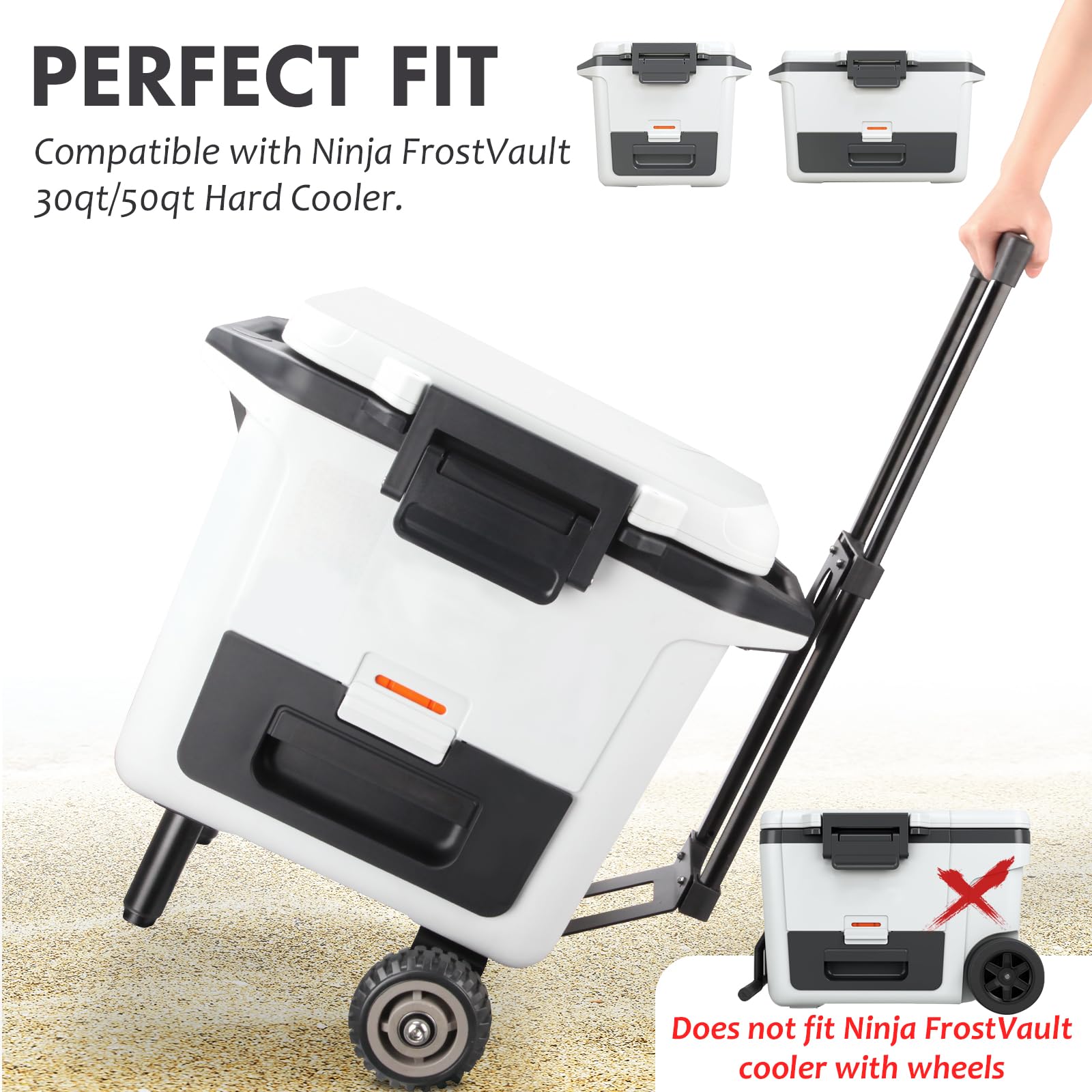 WEIGUZC Cooler Wheels Kit for Ninja FrostVault 30qt/50qt Hard