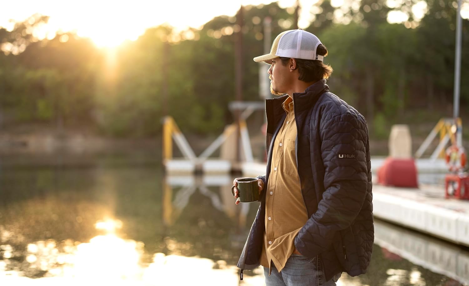 HUK - Men's Scale Jacket, DWR Performance Fishing Coat