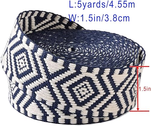 Miniatura 3 de Correa de algodón, correas clásicas de 1.5 pulgadas y 2 pulgadas de alta resistencia, perfectas para manualidades y costura, correa de bolso,