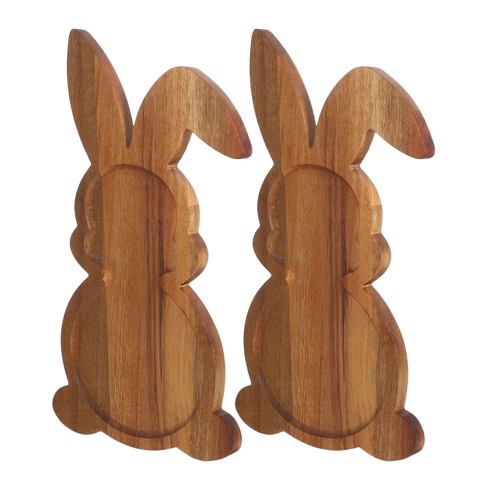 Plateau de Service en Bois Lapin de Pâques rustique pour apéritif dînatoire et dessert