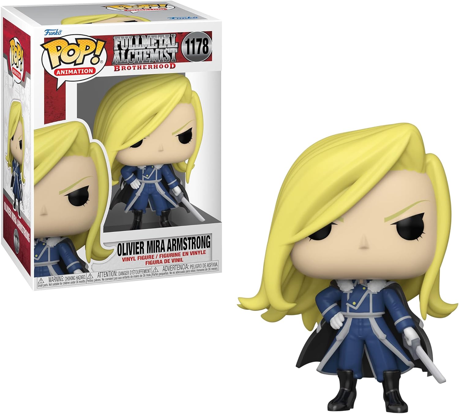 Funko POP! Animation: Full Metal Alchemist- Scar Olivier A w/Sword Riza Hawkeye Edward Elric w/Energy (Chase)