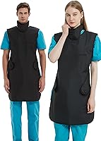SHINRAY 0.5mm Pb X-Ray Lead Apron with Thyroid Shield Collar - Dental Radiation Protection Gown for Clinics & Hospitals