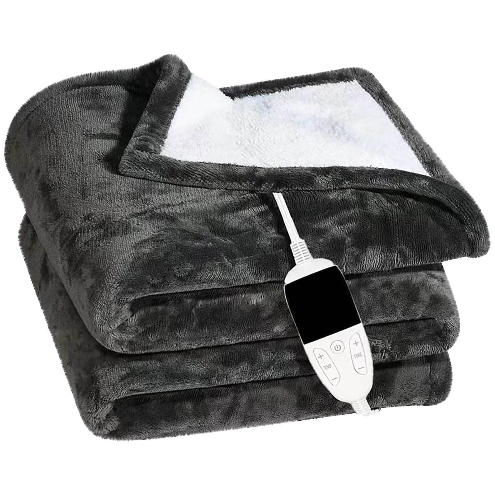 Coperta riscaldante, cuscino riscaldante, con spegnimento automatico, coperta termica, coperta termica, coperta termica, coperta termica, coperta termica, coperta elettrica (D4-Grey, A)