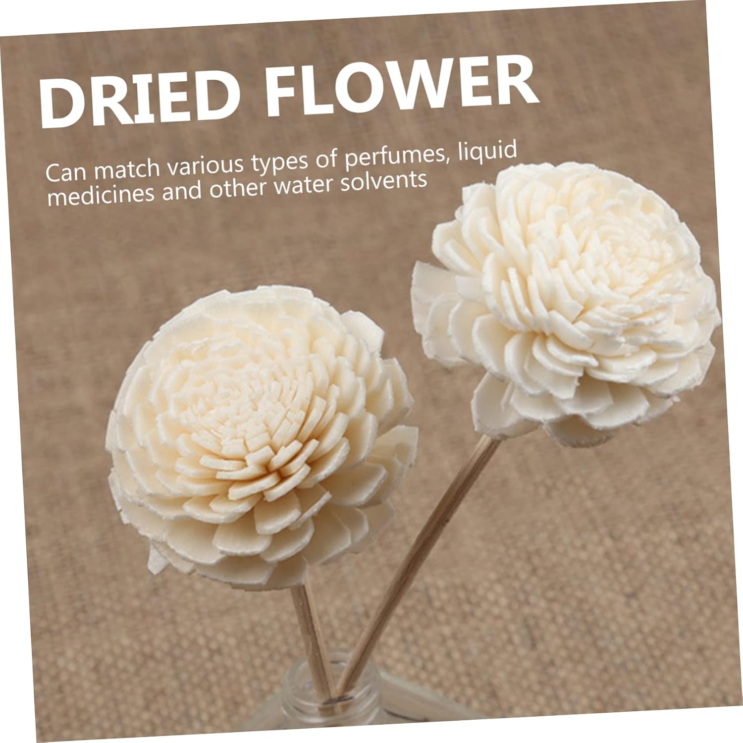 SOLUSTRE 3Pcs Rattan Dried Flower Aromatherapy Decor Handmade Emulation Plant Accessory for Home Beautiful Excellent Water Absorption Present Idea