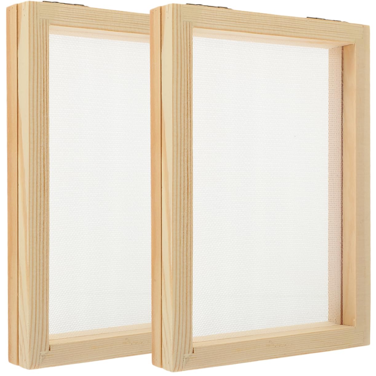 VILLCASE 10 Pezzi Cornice in Legno per Creazione Carta Fatta Mano Kit Fai da Te per Telaio Artigianale in Legno Naturale Resistente e Facile da per Attività Educative Famiglia