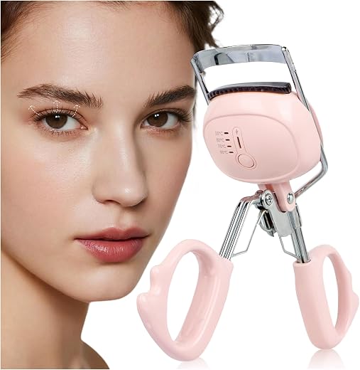 PopUp Heated Eyelash Curler Fast Heat Up in 5s - Curls - Safe Anti-Burn Lash Curler Elevate Your Beauty with Stunning Lash...