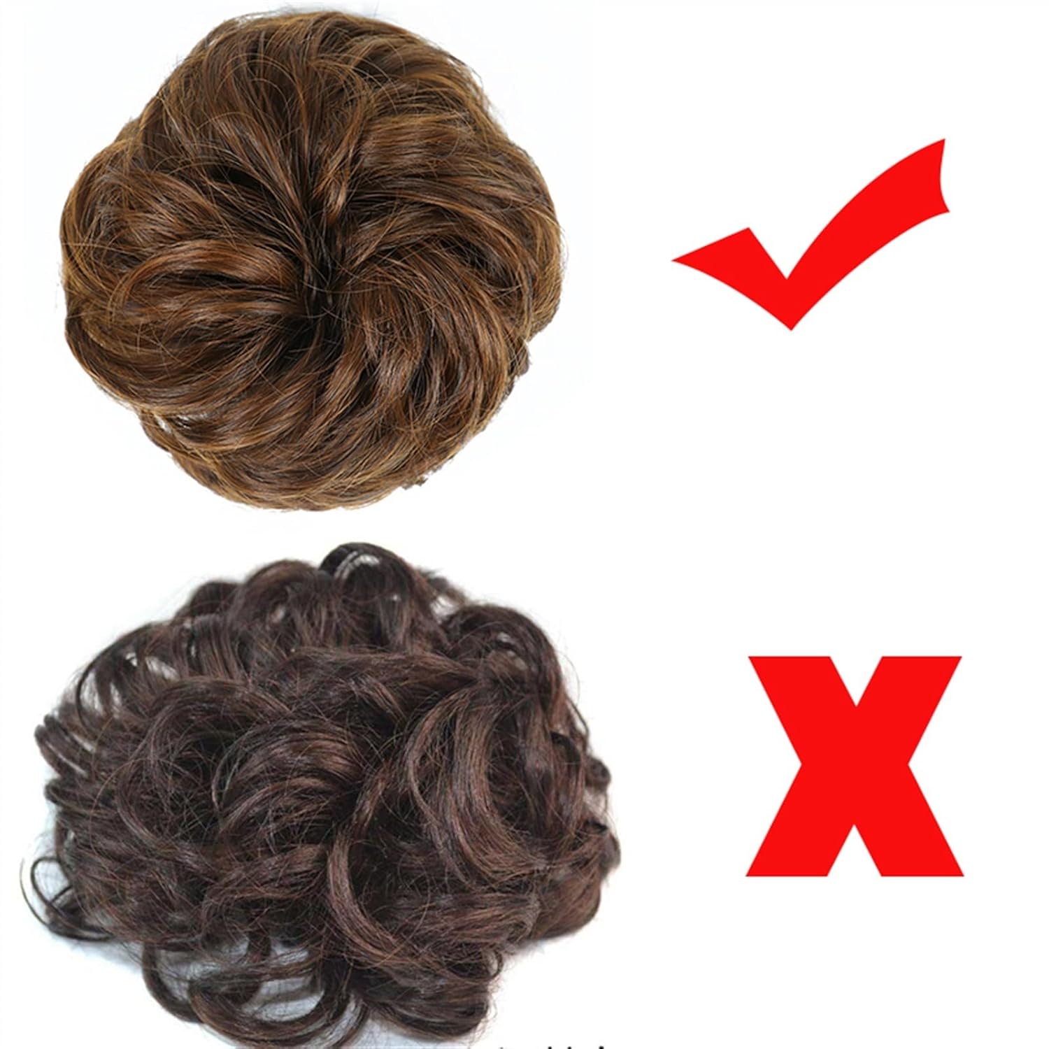 GSOUL Hair Bun Pieces for Women Synthetic Messy Bun Donut Ponytail Hair Extensions with Elastic Rubber Band for Women