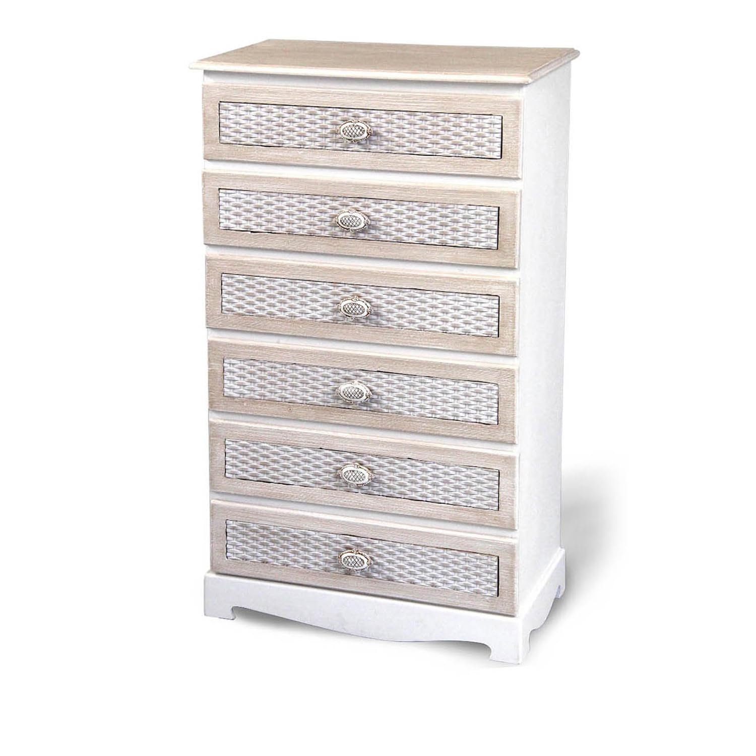 Cassettiera In Legno Con 25 Cassetti - 30x30x6 Cm, Colore Beige - Foto 9