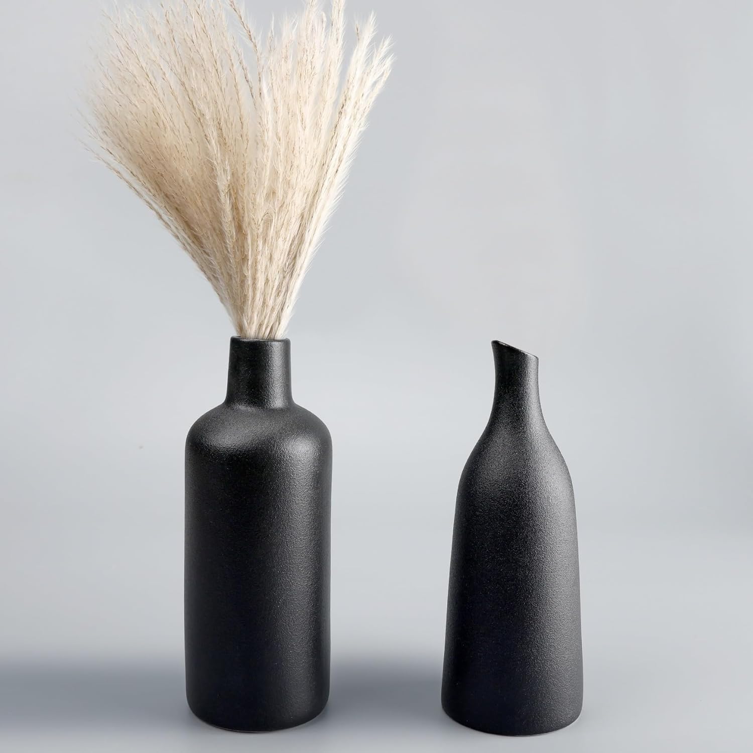 Ceramic Vase for Decor Set of 2 Black $7.20
