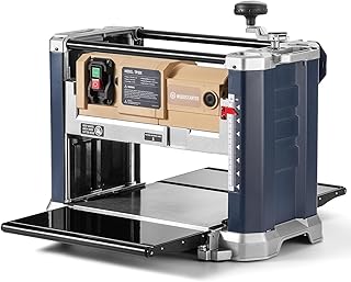 WOODSTARTER 13-Inch Wood Planer, 15AMP 10000RPM Benchtop Planer, 2 HSS blades, 21FT/min planing speed, 0.25”-6.2'' cutting thickness, multi-size dust port, overload protection for woodworking