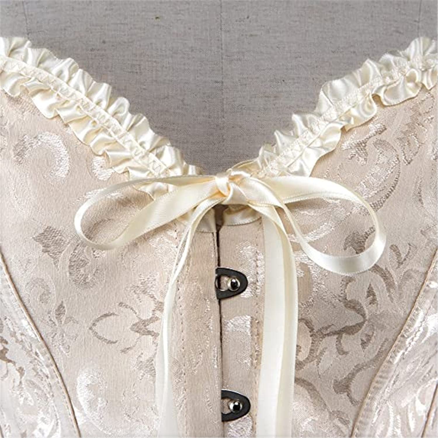 Damen Korsett Bauchweg Vollbrust Corsage Top Gothic Burlesque Schnüren Bustier