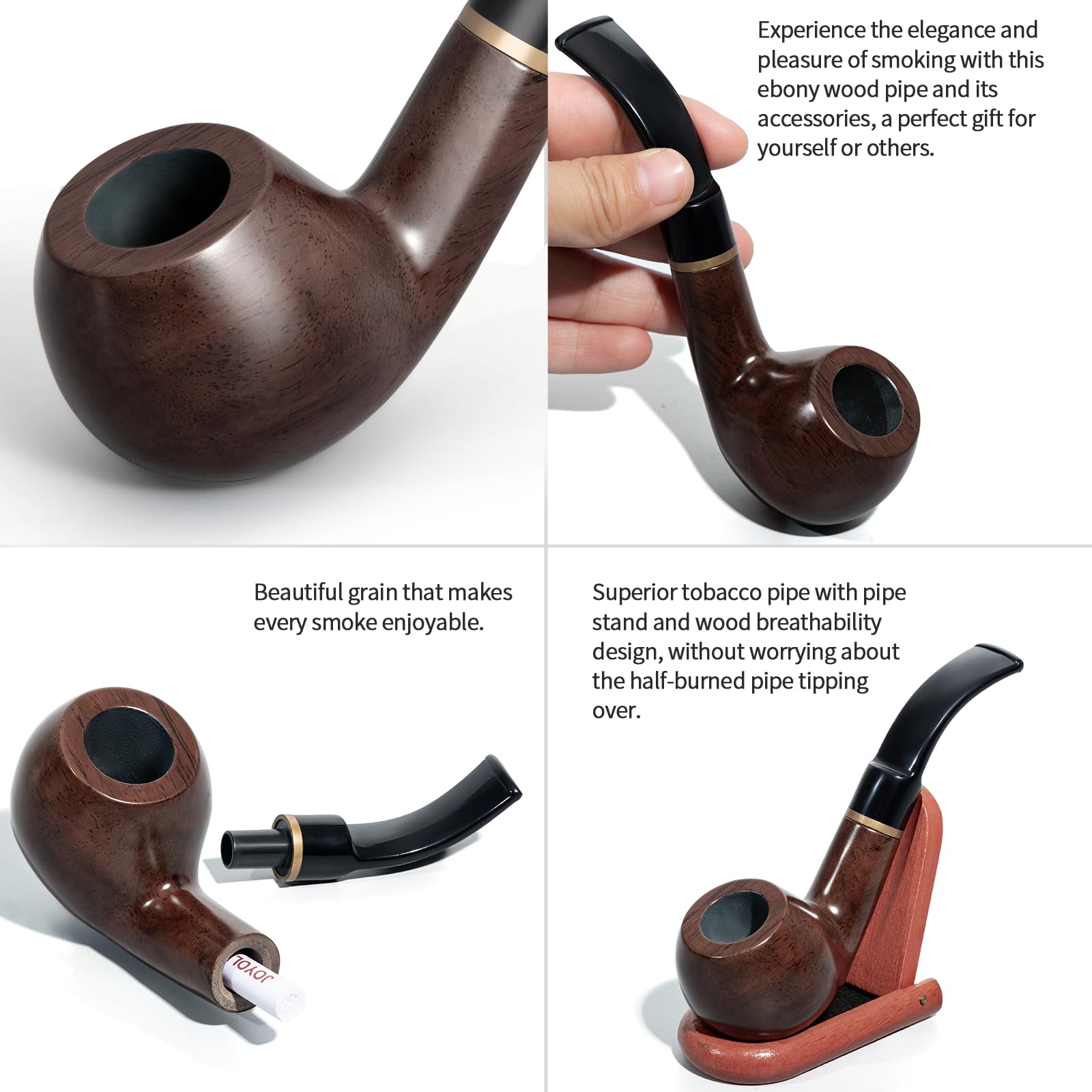 half bent tobacco pipe Charatan Distinction Flat Bottom Pot Half-Bent Pipes | Savinelli