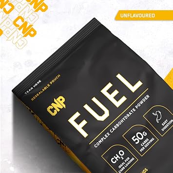 CNP Professional Fuel, Complex Carbohydrate Powder with CH20, 50g Carbs, Easy Digestion, 1.8kg, 36 Servings, Unflavoured (Pouch)