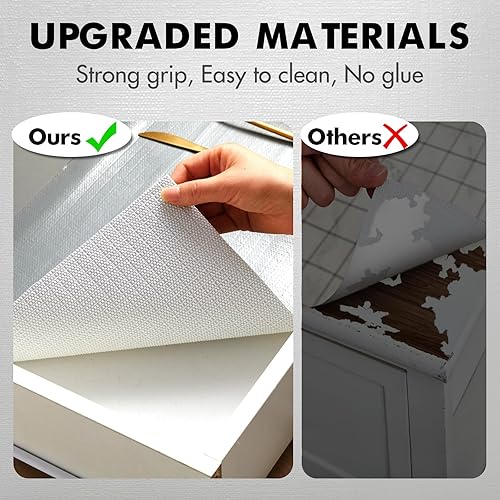 Miniatura 3 de Viseeko Revestimiento para estantes y cajones para gabinetes de cocina, revestimientos de gabinete no adhesivos para estantes, papel de estante de