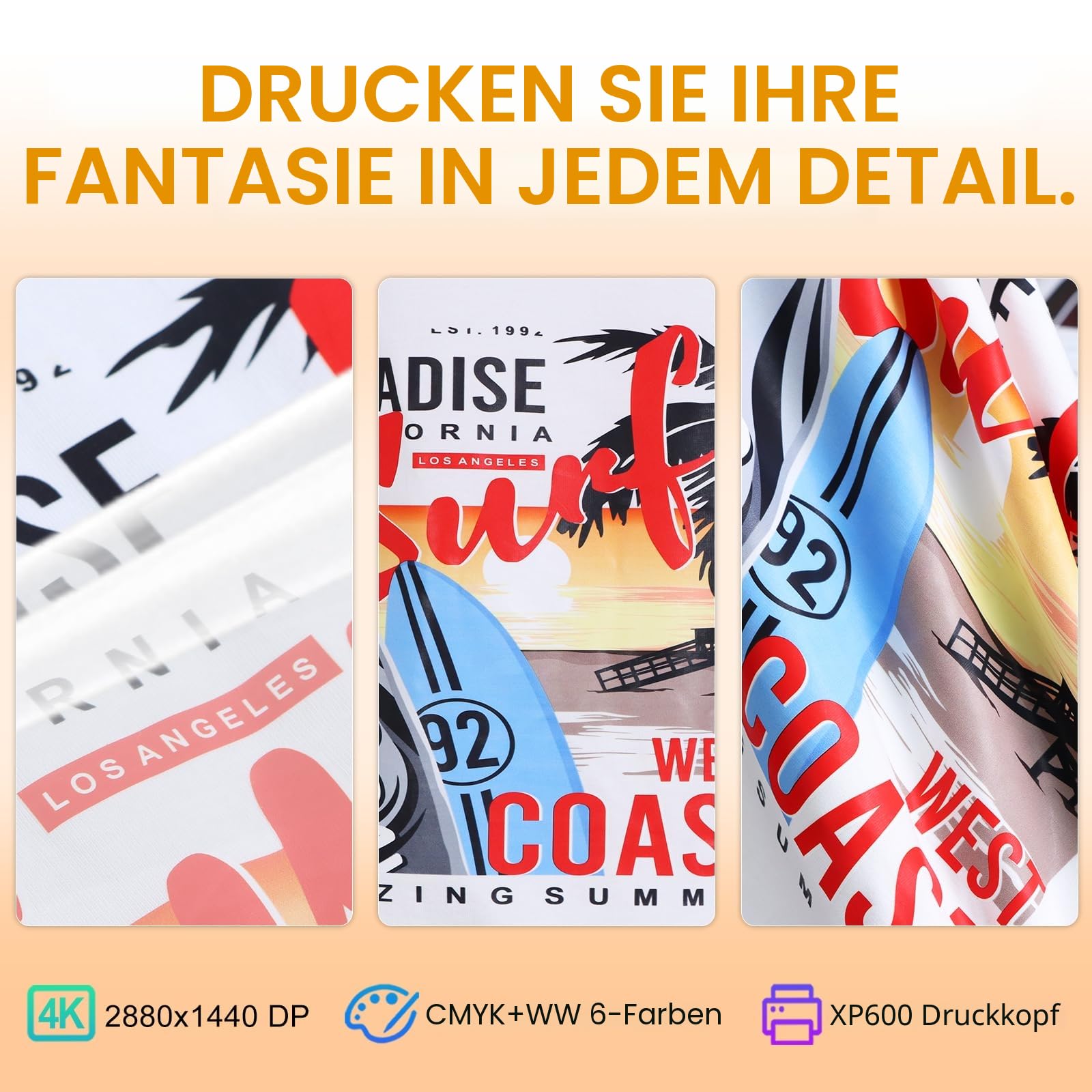 PLK DTF A4 Drucker mit XP600 Druckkopf, Blätter- und Rollenzuführung, Integrierter Folienschneider, DTF L8058 Druckermaschine mit weißem Tintenrührsystem, 100% Transferdruck für (Red, A4 Printer+Oven)