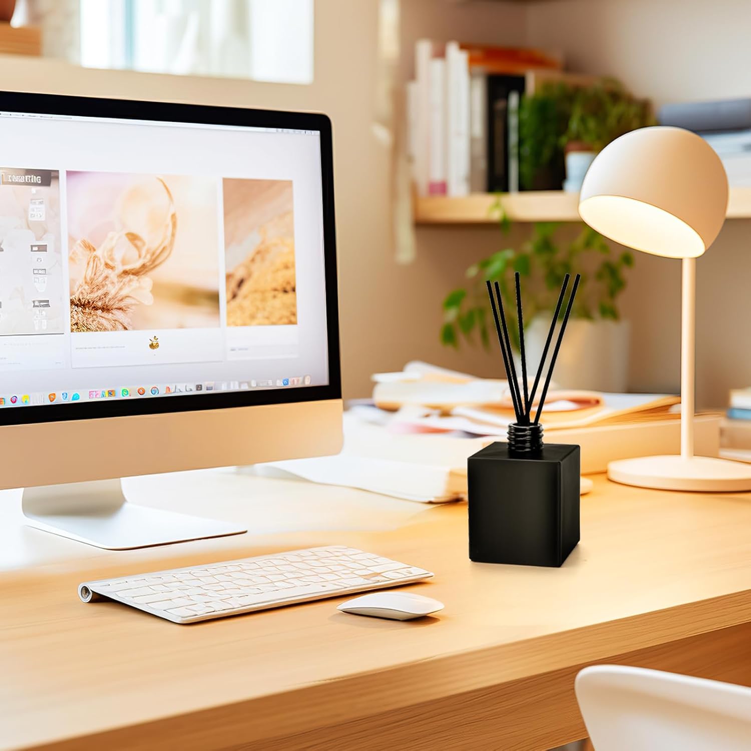 Yesland 6 Pack Perfume Reed Diffuser Bottle, 200ml/6.7oz Empty Refillable Essential Oil Bottles Glass with 60 Sticks, DIY Fragrance Diffuser Sets for Home Bathroom Office Decoration Gift, Black - Image 6