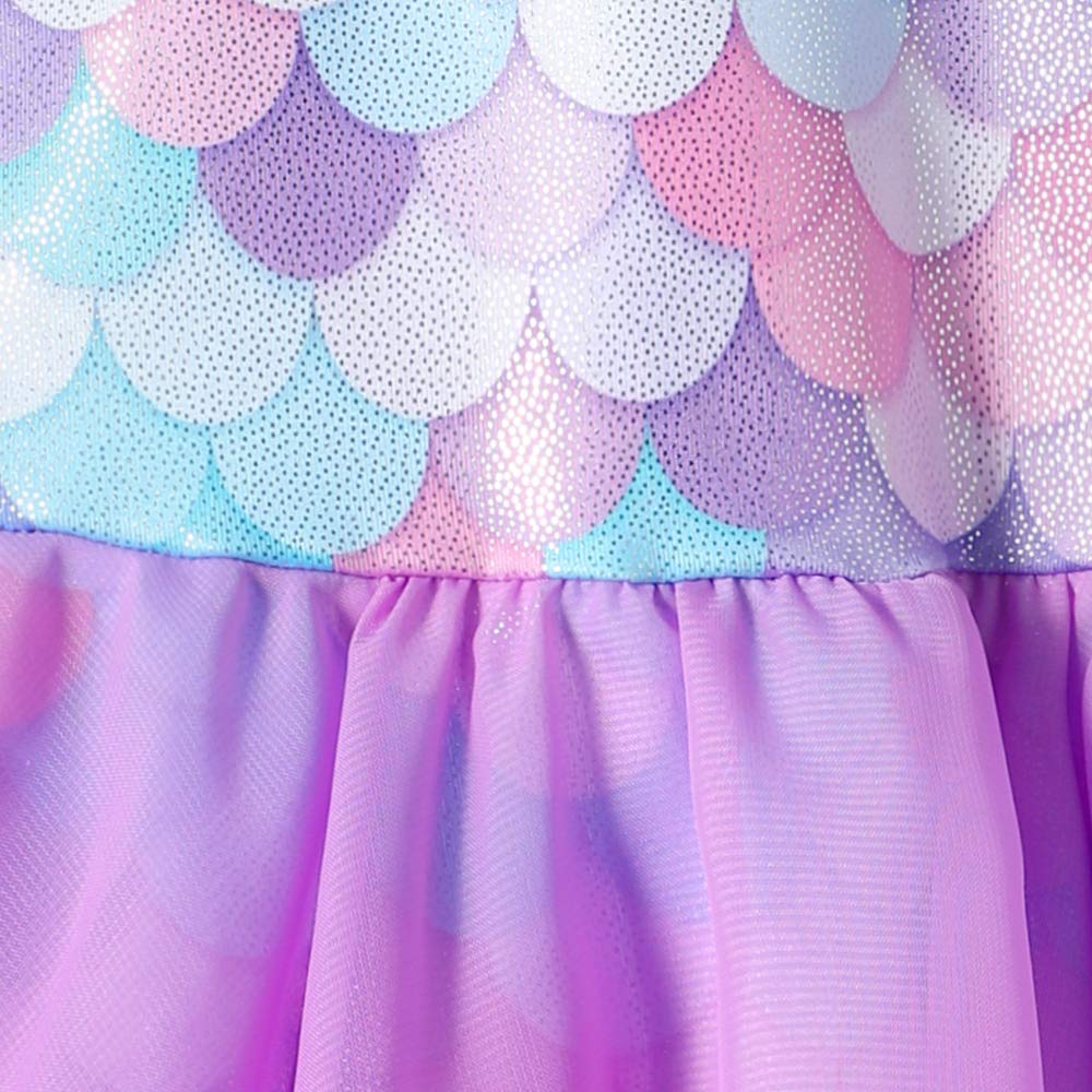 Leotardos de gimnasia para niñas con falda, tutú de ballet, vestido de danza para niños pequeños, manga con vuelo, ropa de baile de sirena para gimnasia de 2 a 11 años