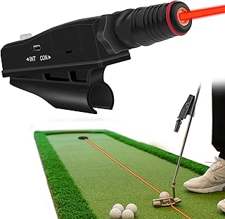 Indoor Golf Laser Putting Training Aid with Two Modes, Putting Training Aid for Alignment Tool, Precision Red Line Laser Putting Trainer, Cool Golf Gift for Golfers