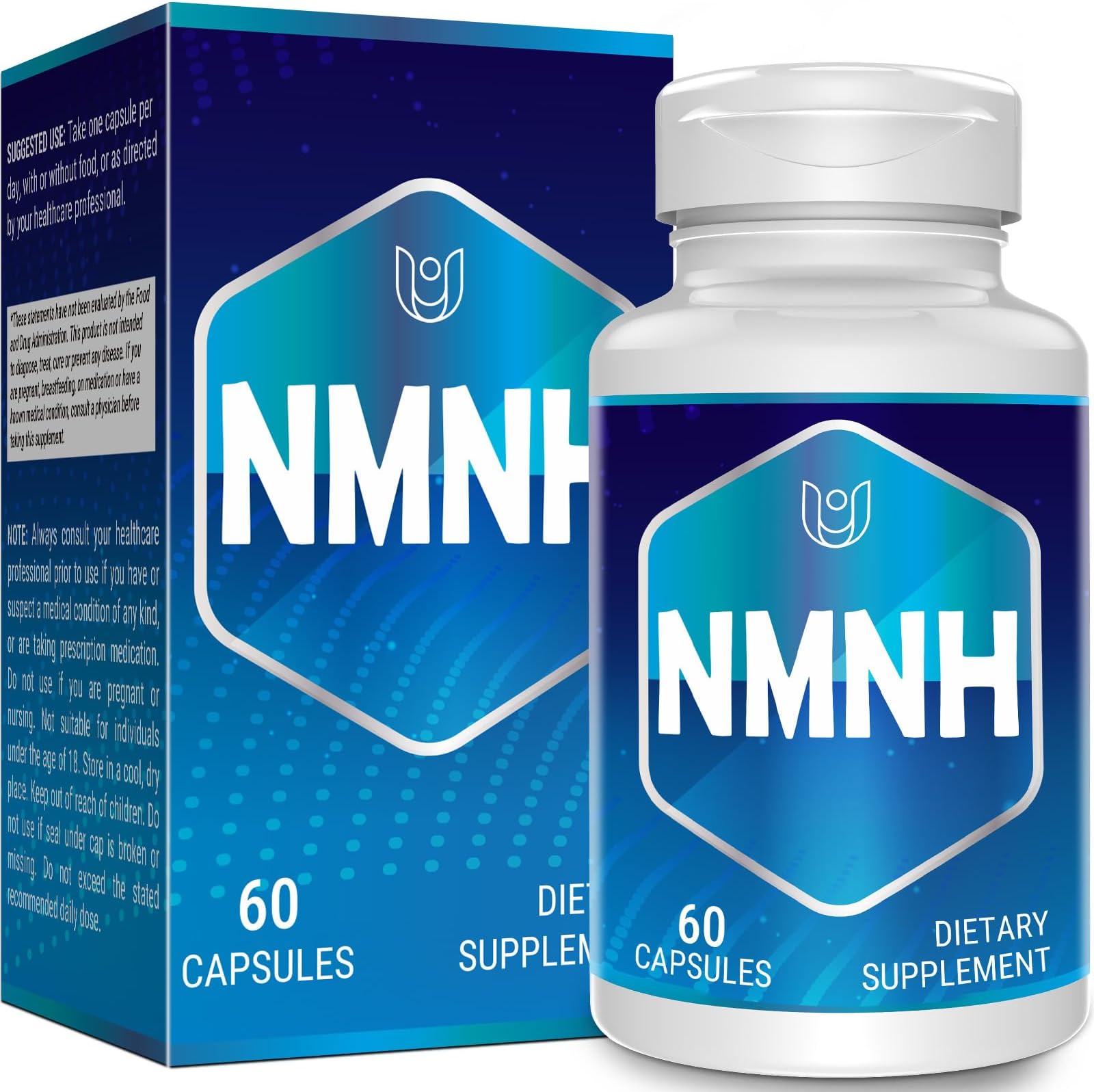 NMNH (Dihydronicotinamide Mononucleotide), 500mg per Serving NAD Supplement to Boost NAD+ Levels as We Age (May Be More Effective Than Nicotinamide Riboside) for Anti Aging, Energy, Focus - 60 Capsule