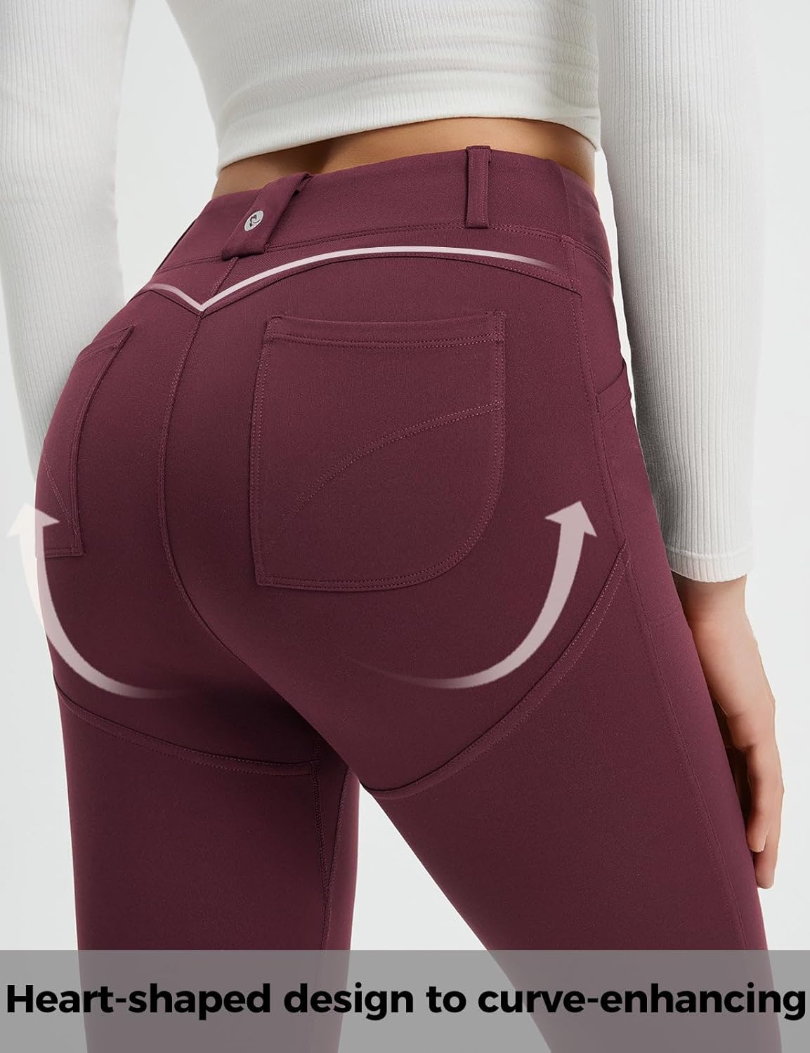 baleaf Womens Fleece Lined Leggings 4 Pockets Warm Thermal Winter Insulated Petite Pants Snow Cold Gear - Image 6