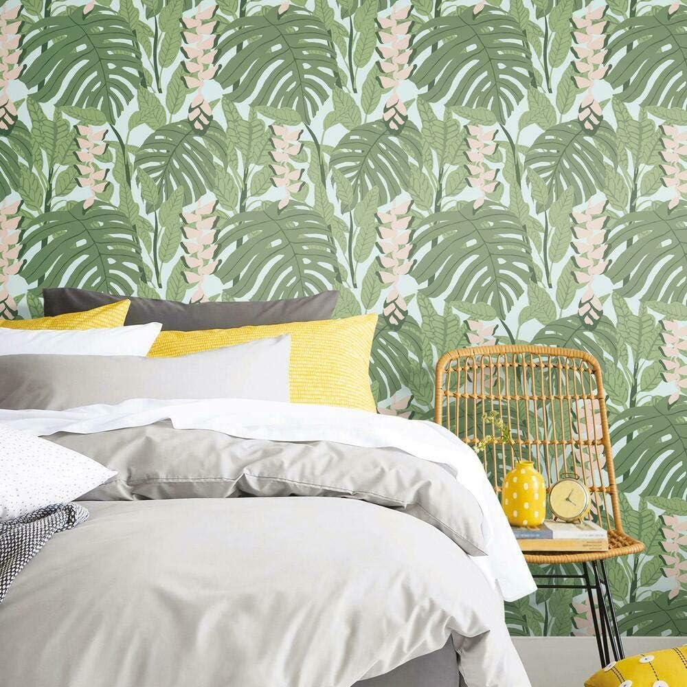 RoomMates RMK11532RL Finlayson Blue and Green Bunaken Peel and Stick Wallpaper