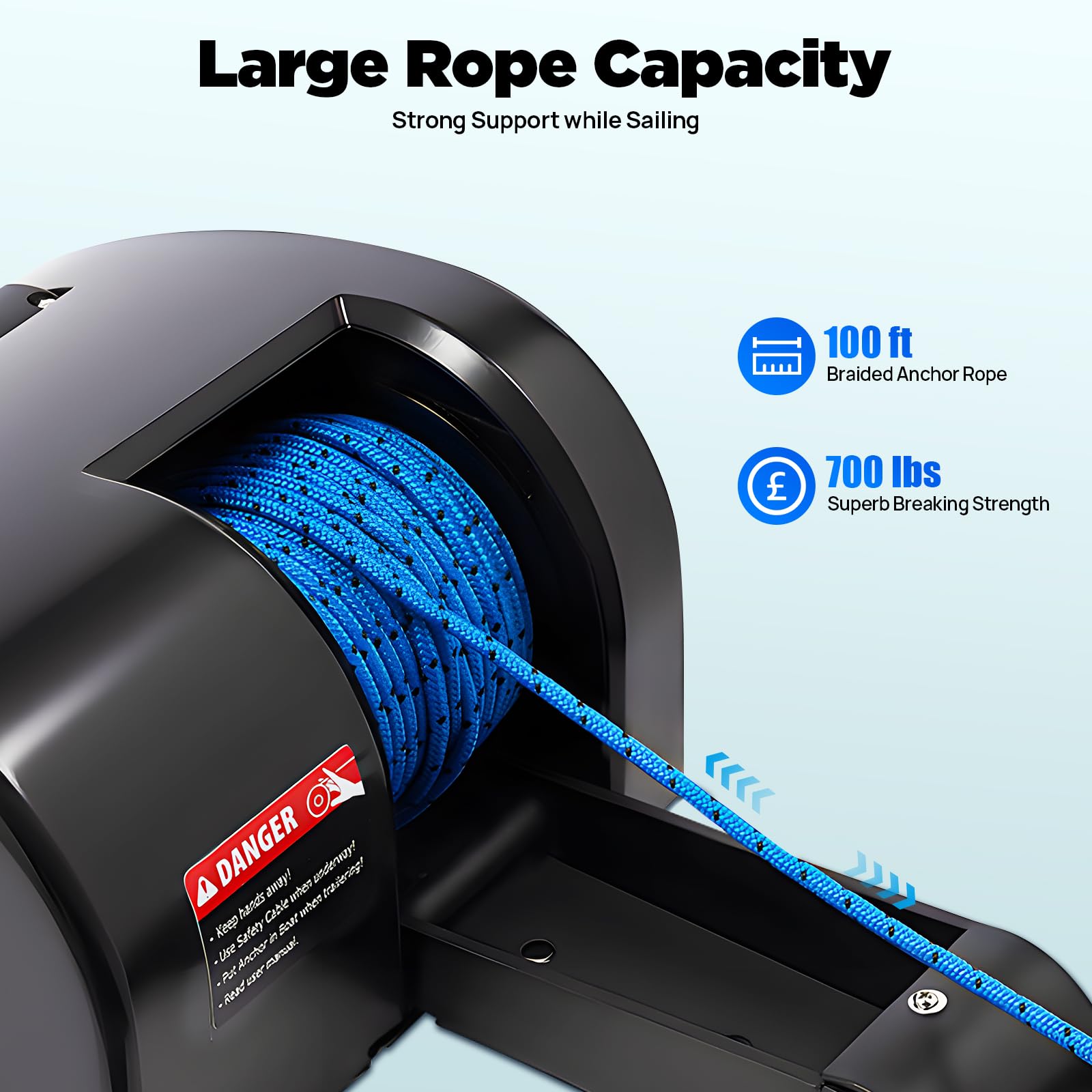 Verricello elettrico per barca 12V 35LBS per ancore fino a 15,8 kg, verricello per ancora per acqua salata, argano marino per barche con telecomando, verricello elettrico per barche incluso