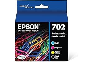 EPSON 702 DURABrite Ultra Ink Standard Capacity Black & Color Cartridge Combo...
